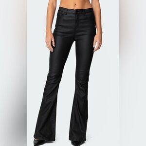Edikted Black Flare Leg Pants